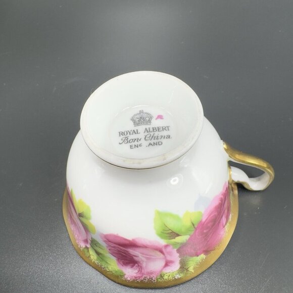 Royal Albert Old English Rose Bone China England Tea Cup and Saucer Porcelain - Picture 7 of 13